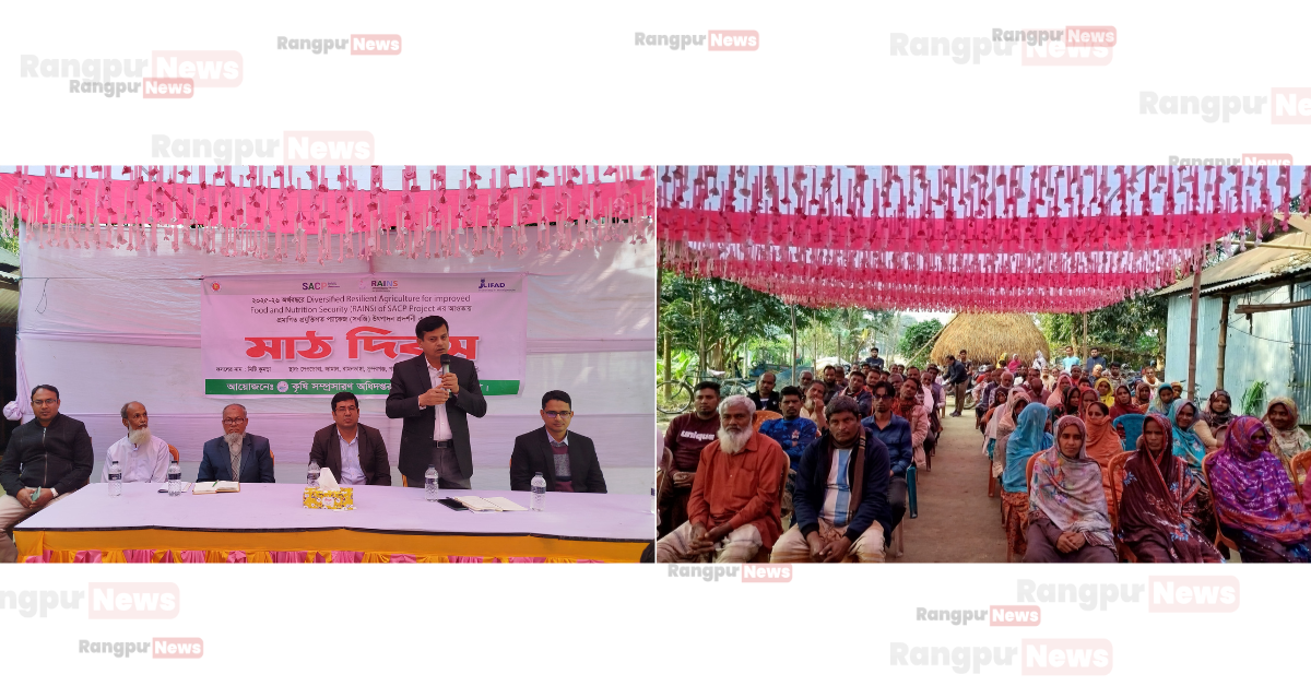 সুন্দরগঞ্জে প্রমাণিত প্রযুক্তিগত প্যাকেজ (সবজি) উৎপাদন প্রদর্শনীর উপর মাঠ দিবস উদযাপিত