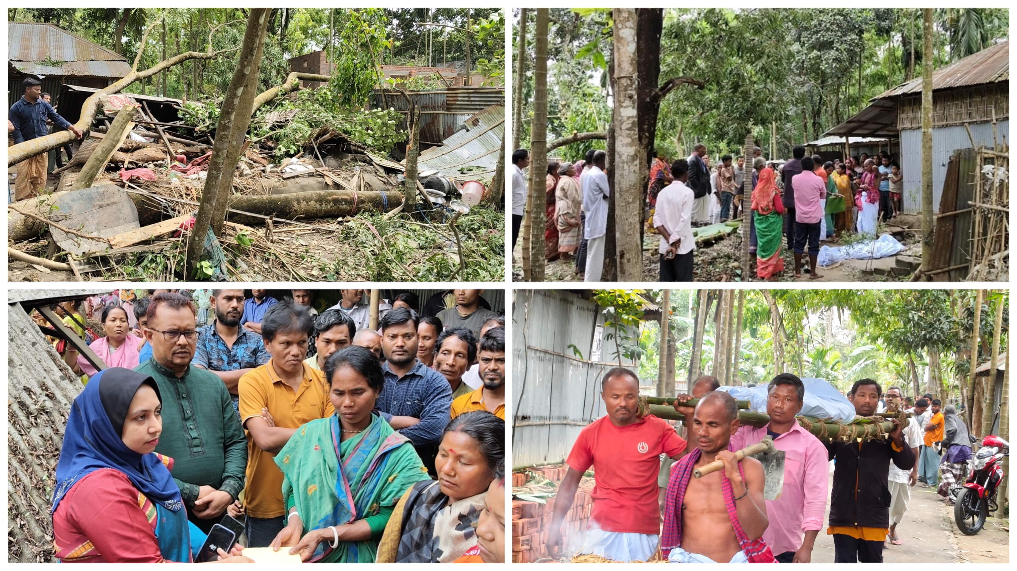 পঞ্চগড়ে আকস্মিক ঝড়ে গাছচাপায় বৃদ্ধার মর্মান্তিক মৃত্যু, সহায়তা নিয়ে হাজির ইউএনও