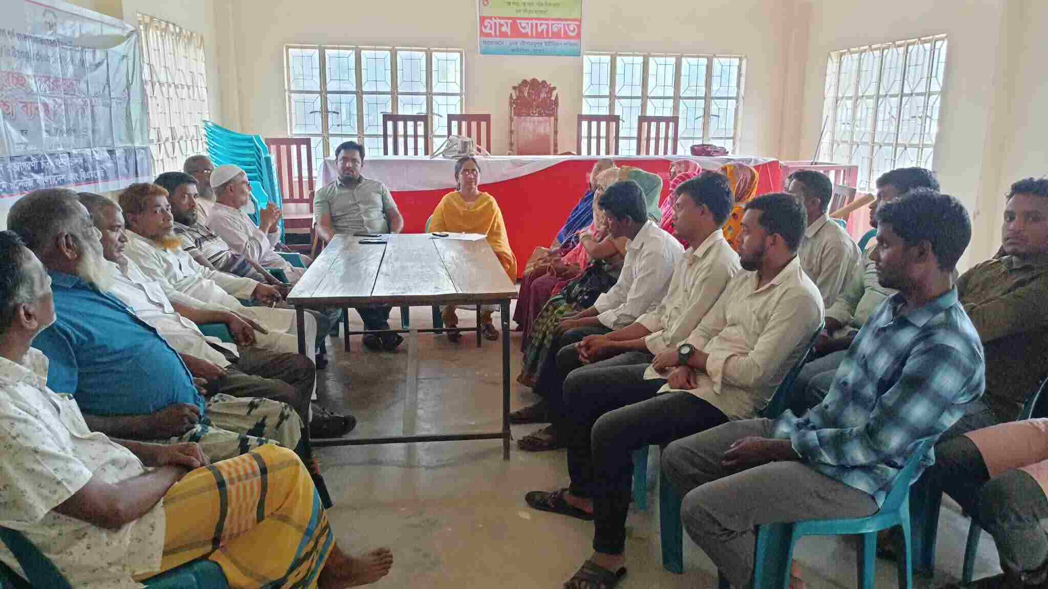 কাউনিয়ায় মর্যাদা প্রকল্পের  ইউনিয়ন দুর্যোগ স্বেচ্ছাসেবক কমিটির মিটিং