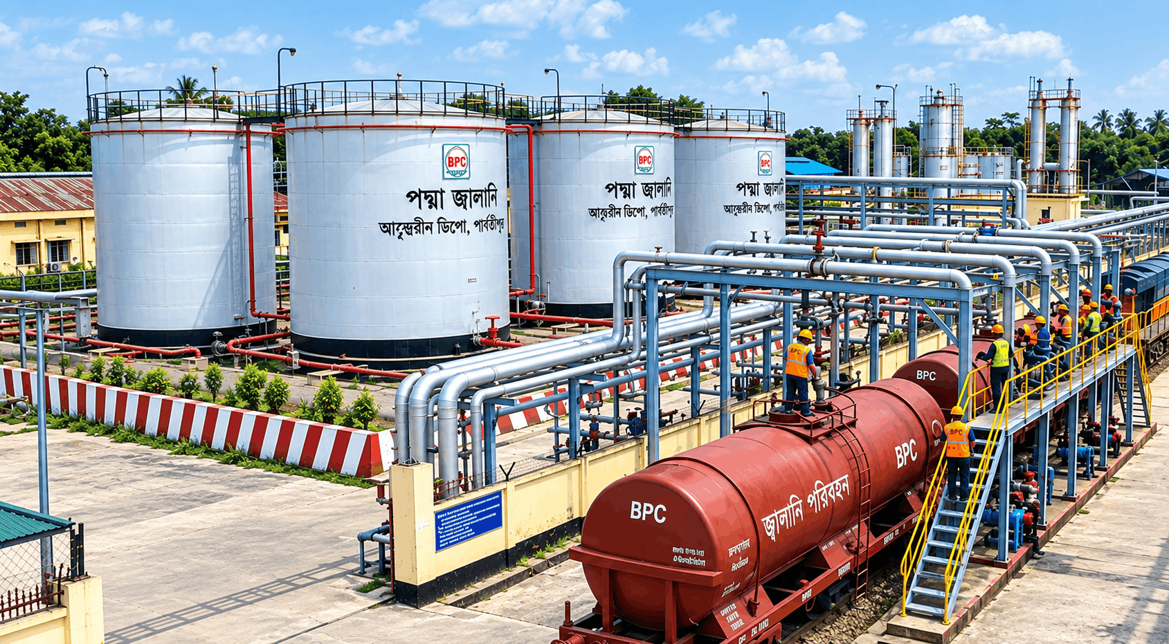 ভারত থেকে ৭২ দফায় পার্বতীপুরে এলো ৪৭ লাখ ৫ হাজার ৮৮০ লিটার ডিজেল