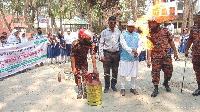 পীরগাছায় জাতীয় দুর্যোগ প্রস্তুতি দিবসের মহড়া